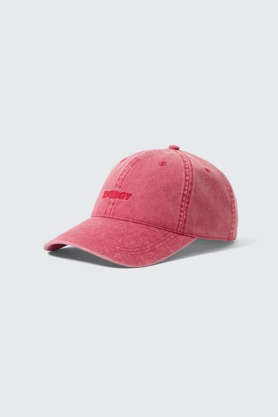 Baseballkappe – gewaschenes Rot – Energy Baseballkappe – gewaschenes Rot – Energy
