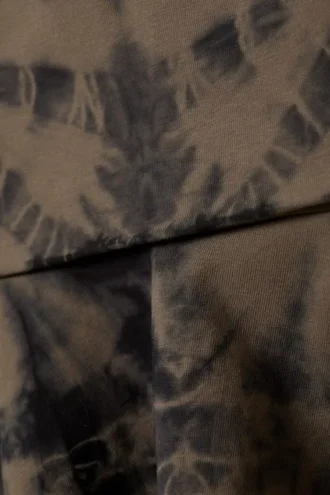 Baumwoll-Mini-Rock mit breitem Bund – Dark Mole Tie-Dye