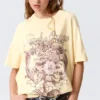 Baumwoll-T-Shirt in Regular-Passform – Hellgelb – Tendre Orage Baumwoll-T-Shirt in Regular-Passform – Hellgelb – Tendre Orage