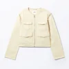 Baumwolljacke mit abnehmbaren Ärmeln – Hellbeige Baumwolljacke mit abnehmbaren Ärmeln – Hellbeige