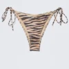 Bedruckte Bikinihose mit Trägern – Tigerstreifen Bedruckte Bikinihose mit Trägern – Tigerstreifen