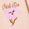 Bedrucktes Box-T-Shirt – Hellorange – Rosa Blume Bedrucktes Box-T-Shirt – Hellorange – Rosa Blume