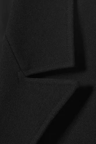 Übergroßer Einreiher aus Wollmischung – Schwarz