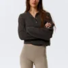 Biker-Shorts mit mittlerer Leibhöhe – Greige Biker-Shorts mit mittlerer Leibhöhe – Greige