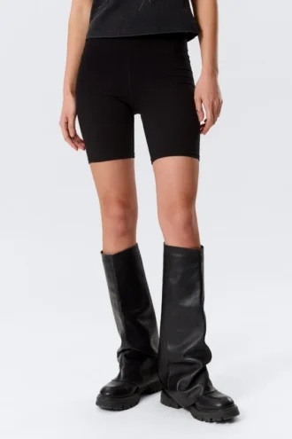 Bikershorts mit mittlerer Leibhöhe – Schwarz Bikershorts mit mittlerer Leibhöhe – Schwarz