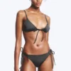 Bikini-Hose mit Bändern – Dunkelgrau
