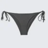 Bikini-Hose mit Bändern – Dunkelgrau