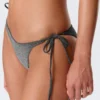 Bikini-Hose mit Bändern – Dunkelgrau – Glitzer Bikini-Hose mit Bändern – Dunkelgrau – Glitzer