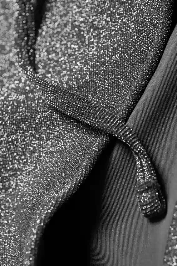 Bikini-Hose mit Bändern – Dunkelgrau – Glitzer Bikini-Hose mit Bändern – Dunkelgrau – Glitzer