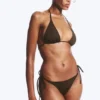 Bikini-Hose mit mittlerer Leibhöhe und Bindebändern – Dunkelbraun Bikini-Hose mit mittlerer Leibhöhe und Bindebändern – Dunkelbraun