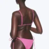 Bikini-Hose mit mittlerer Leibhöhe und Bindebändern – Pink Bikini-Hose mit mittlerer Leibhöhe und Bindebändern – Pink