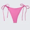 Bikini-Hose mit mittlerer Leibhöhe und Bindebändern – Pink Bikini-Hose mit mittlerer Leibhöhe und Bindebändern – Pink