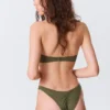 Bikini-Hose mit mittlerer Leibhöhe und Rüschen – dunkelgrün Bikini-Hose mit mittlerer Leibhöhe und Rüschen – dunkelgrün
