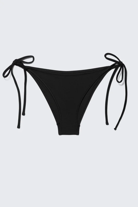 Bikini-Höschen mit Bändern – Schwarz Bikini-Höschen mit Bändern – Schwarz