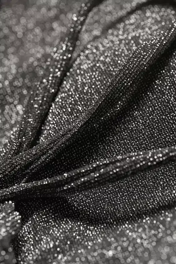 Bikini-Oberteil mit Bindebändern und Glitzer – Grau – Glitzer Bikini-Oberteil mit Bindebändern und Glitzer – Grau – Glitzer