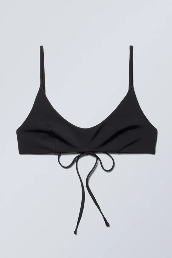 Bikini-Oberteil mit Trägern – Schwarz Bikini-Oberteil mit Trägern – Schwarz