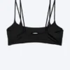 Bikini-Oberteil mit Trägern und Lagenlook – Schwarz Bikini-Oberteil mit Trägern und Lagenlook – Schwarz