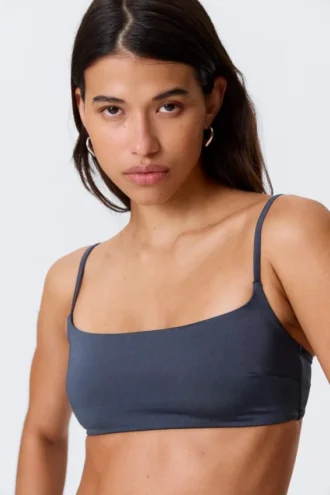 Bikini-Oberteil mit U-Ausschnitt – Dunkelblau
