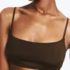 Bikini-Oberteil mit U-Ausschnitt – Dunkelbraun Bikini-Oberteil mit U-Ausschnitt – Dunkelbraun
