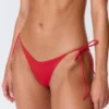 Bikini-Tanga-Höschen zum Binden – leuchtend rot Bikini-Tanga-Höschen zum Binden – leuchtend rot