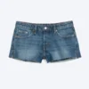 Bite Mini-Jeansshorts mit niedriger Leibhöhe – Radio Blue – Mittelblau Bite Mini-Jeansshorts mit niedriger Leibhöhe – Radio Blue – Mittelblau