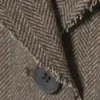 Blazer aus Wollmischung mit Fischgrätenmuster in lockerer Passform – Dark Mole Herringbone
