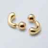 Bohnenohrringe – Gold