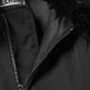 Bomberjacke mit Kunstfellkragen – Dunkelgrau Bomberjacke mit Kunstfellkragen – Dunkelgrau