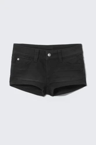 Booty Bei Low Rise Mini-Jeans-Shorts – Undone Black – Schwarz | Cheap Monday Gb Booty Bei Low Rise Mini-Jeans-Shorts – Undone Black – Schwarz | Cheap Monday Gb