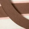 Boxy-Baumwoll-T-Shirt – Weiß/Braun/Pfirsich gestreift Boxy-Baumwoll-T-Shirt – Weiß/Braun/Pfirsich gestreift