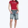 Boxy bedrucktes Kurzarm-T-Shirt – Rot – Communication Boxy bedrucktes Kurzarm-T-Shirt – Rot – Communication