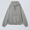 Boxy Heavyweight Kapuzenpullover – Washed Dusty Grey Boxy Heavyweight Kapuzenpullover – Washed Dusty Grey