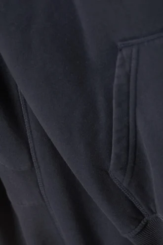 Boxy-Kapuzenpullover mit Raglanärmeln – gewaschenes Dunkelblau