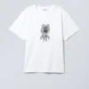 Boxy Lightweight T-Shirt mit Print – Weiß – Duct Tape Bear Boxy Lightweight T-Shirt mit Print – Weiß – Duct Tape Bear