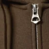 Boxy Midweight Zip Kapuzenpullover – Dunkelbraun Boxy Midweight Zip Kapuzenpullover – Dunkelbraun