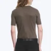 Boxy Slim Fit Ribbed T-Shirt – Dark Mole Boxy Slim Fit Ribbed T-Shirt – Dark Mole