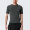 Boxy Slim Fit Rippstrick-T-Shirt – Washed Dark Mole Boxy Slim Fit Rippstrick-T-Shirt – Washed Dark Mole