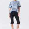 Boxy-T-Shirt aus Baumwolle – Blau-weiß gestreift Boxy-T-Shirt aus Baumwolle – Blau-weiß gestreift