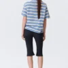 Boxy-T-Shirt aus Baumwolle – Blau-weiß gestreift Boxy-T-Shirt aus Baumwolle – Blau-weiß gestreift