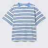 Boxy-T-Shirt aus Baumwolle – Blau-weiß gestreift Boxy-T-Shirt aus Baumwolle – Blau-weiß gestreift