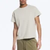 Boxy-T-Shirt aus Baumwolle mit Flügelärmeln – Hellstaubgrau Boxy-T-Shirt aus Baumwolle mit Flügelärmeln – Hellstaubgrau