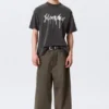 Boxy T-Shirt mit Print – Schwarz – Heartbeat Boxy T-Shirt mit Print – Schwarz – Heartbeat