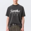 Boxy T-Shirt mit Print – Schwarz – Heartbeat Boxy T-Shirt mit Print – Schwarz – Heartbeat