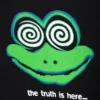 Boxy T-Shirt mit Print – Schwarz – The Frog is Here Boxy T-Shirt mit Print – Schwarz – The Frog is Here