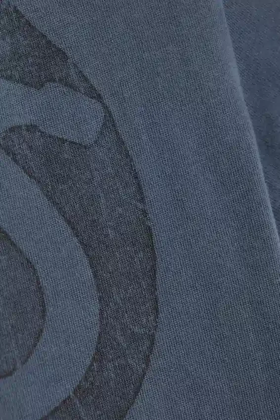 Boxy-T-Shirt mit Print und kurzen Ärmeln – Dunkelblau – Brezeln Boxy-T-Shirt mit Print und kurzen Ärmeln – Dunkelblau – Brezeln