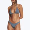 Brasilianischer Mini-Bikini-Slip – Staubblau – Schimmernd