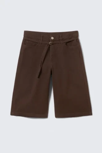 Cargoshorts aus Baumwolltwill mit niedriger Leibhöhe – Dunkelbraun Cargoshorts aus Baumwolltwill mit niedriger Leibhöhe – Dunkelbraun