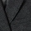 Carla Oversized-Jacke aus Wollmischung – Graues Fischgrätenmuster