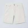 Carpenter-Jeans-Shorts mit niedriger Leibhöhe – Staubweiß Carpenter-Jeans-Shorts mit niedriger Leibhöhe – Staubweiß