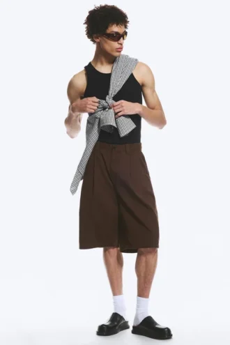 Chino-Shorts aus Baumwolle – Dunkelbraun